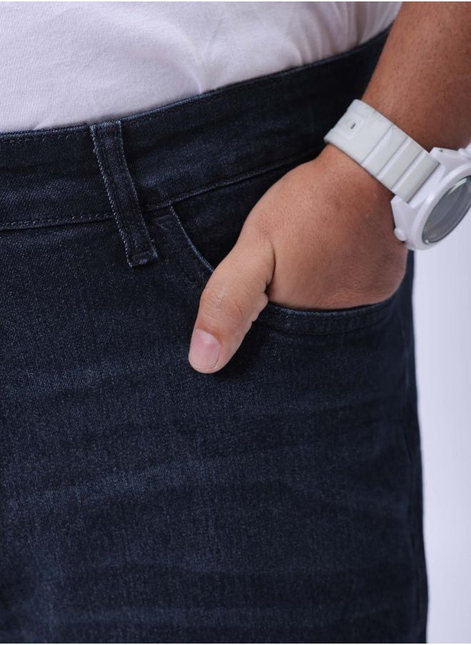 HARDSODA Men Plus Size Vintage Straight Fit Solid Mid-Rise Stretchable Jeans  - Image 5