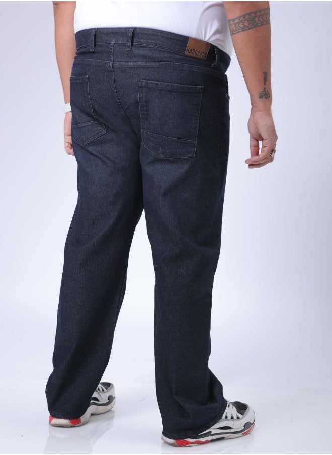 HARDSODA Men Plus Size Vintage Straight Fit Solid Mid-Rise Stretchable Jeans  - Image 2