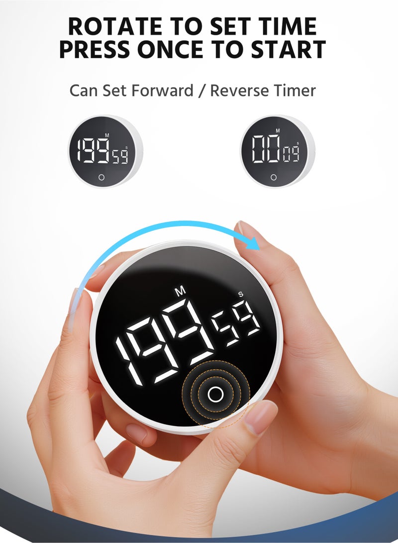 Digital Kitchen Timer For Cooking Big Digits Loud Alarm Magnetic Backing Stand Cooking Timers For Baking Timer Up To 200 Minutes - Image 3