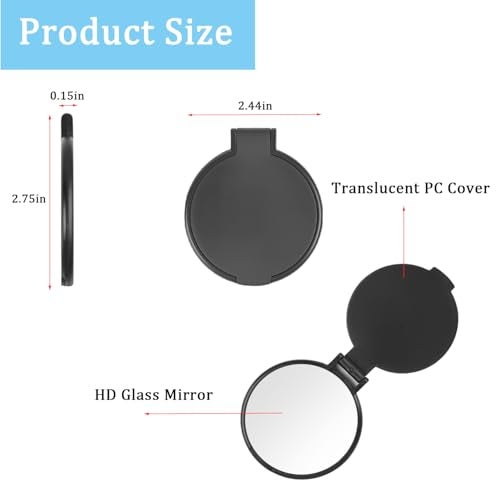 Plzoslly 50 Pack Mini Compact Mirror Bulk Round Makeup Mirror Compact Travel Mirrors Small Folding Mirror Portable Pocket Mirror for Purse Women Travel Daily Use6 Colors - Image 3