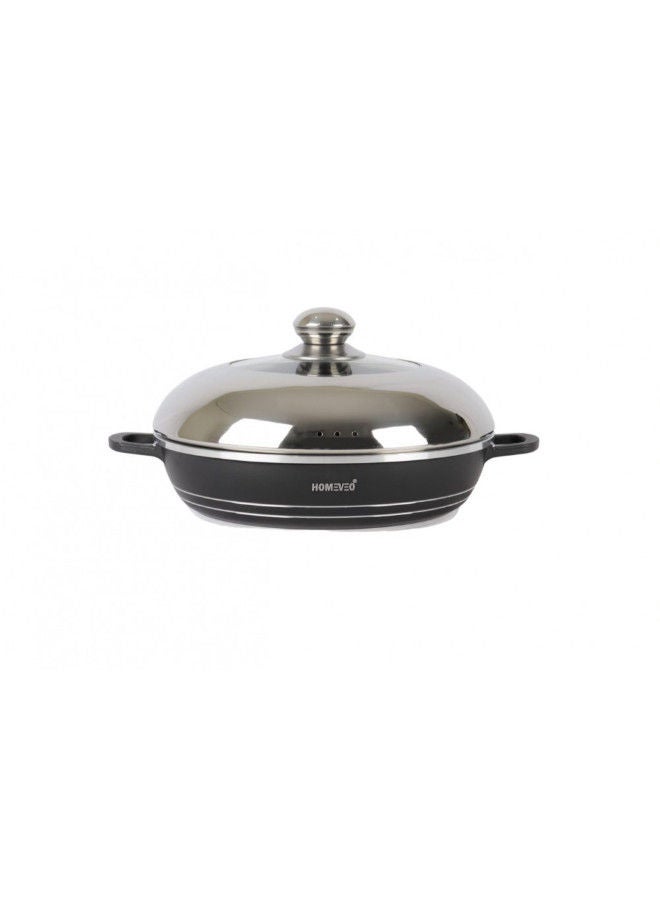 HOMEVEO Non-Stick Coated Die-Cast Pot With Stainless Steel Lid 28 cm - Image 1