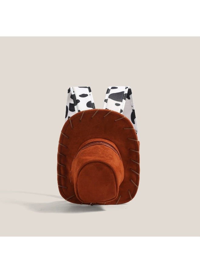 Cartoon Hat Backpack That Can Be Carried By Both Boys And Girls, Cute Retro And Creative Backpack - Image 1