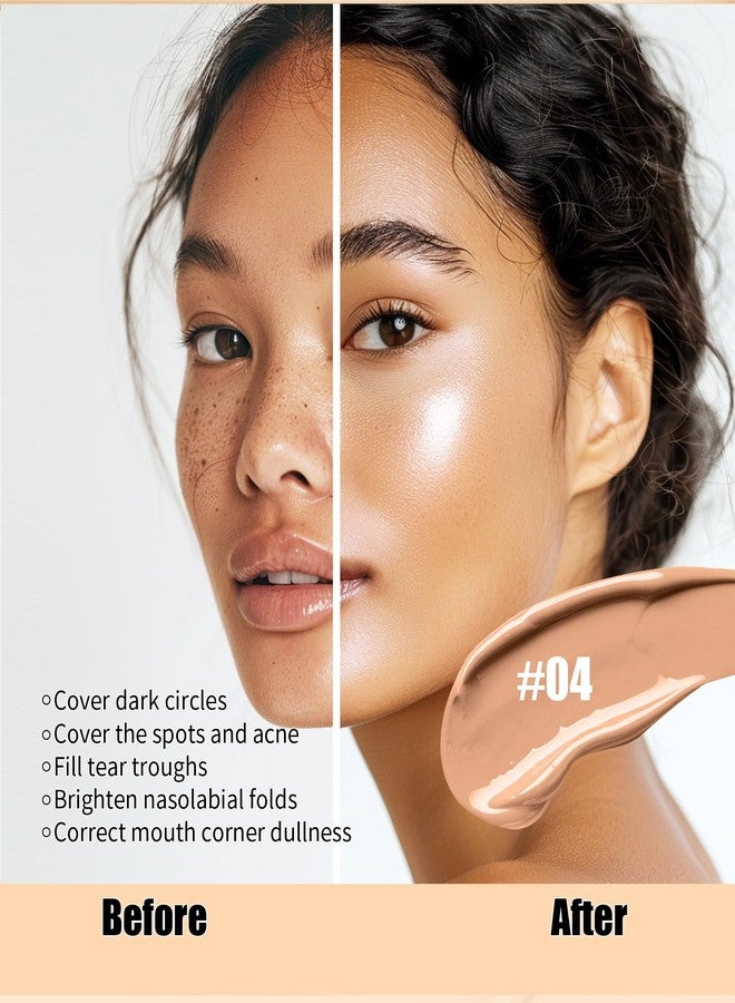 كيو اي سي خافي عيوب بتغطية كاملة، متعدد الاستخدامات، يدوم طويلاً، مقاوم للماء، يرطب البشرة، مناسب للنساء والرجال (لون رملي، 0.1 أونصة سائلة) - Image 5