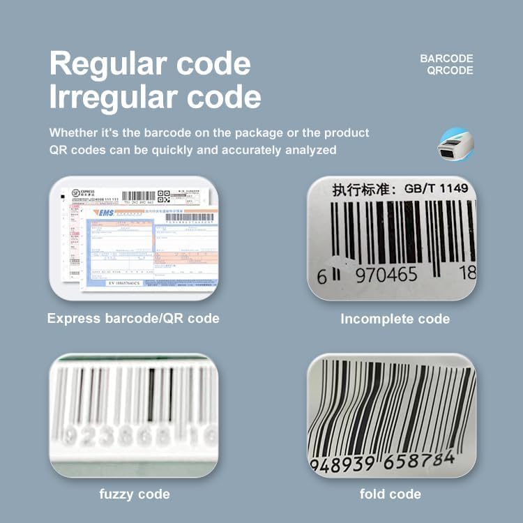 ماسح الباركود المحمول الصغير لقارئ الباركود ثنائي الأبعاد، ماسح رمز QR محمول USB 2.4 جيجاهرتز، بلوتوث لاسلكي لأنظمة ويندوز و iOS و أندرويد (أسود) - Image 4