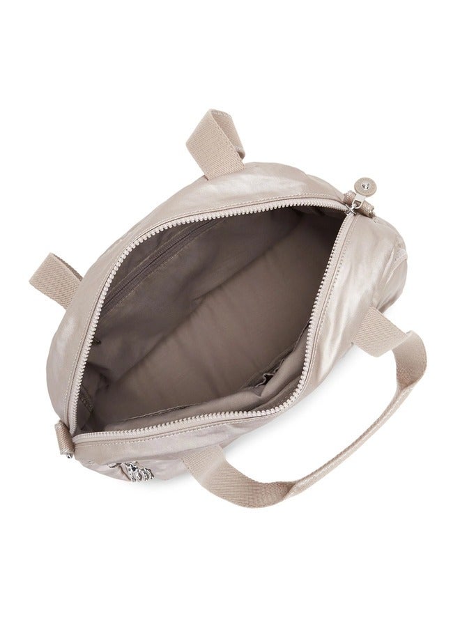 كيبلينغ حقيبة كتف ديفيا متوسطة لامعة معدنية بحزام كتف قابل للإزالة - Image 3