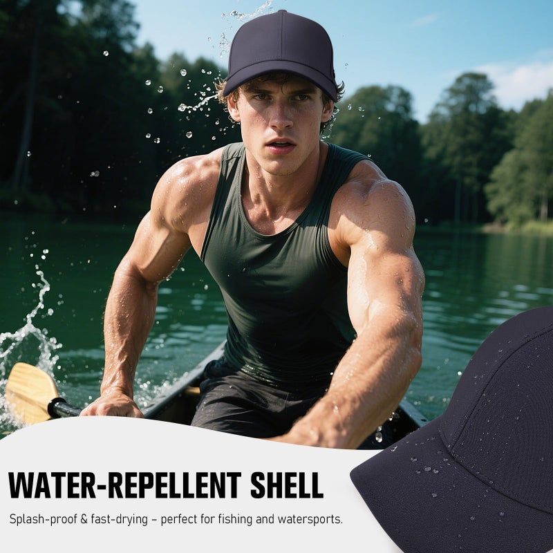 AOPREL Baseball Cap Breathable Mesh Golf Hat Quick Dry Adjustable Baseball Hats for Men and Women Sport Running Workout Navy Blue - Image 4