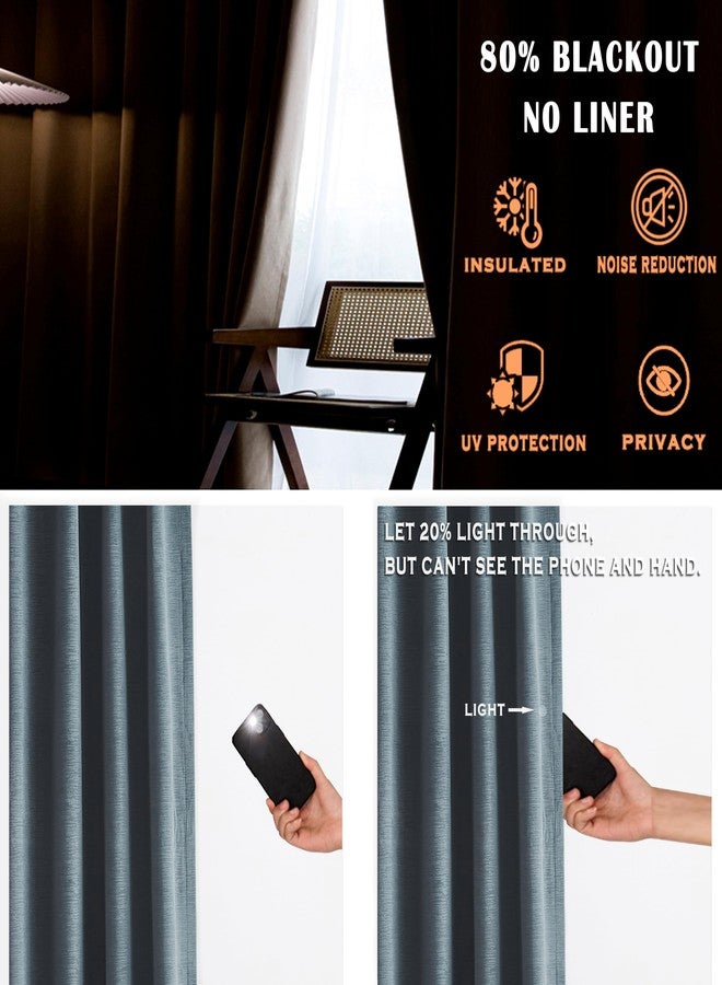 Kayne Studio Soft Velvet Pinch Pleated Curtains, 90 Inch Long Room Darkening Soundproof Thermal Insulated Back Tab Window Treatments Drapes for Living Room, Storm Blue,22 Hooks,2 Panels,40" x 90" - Image 4