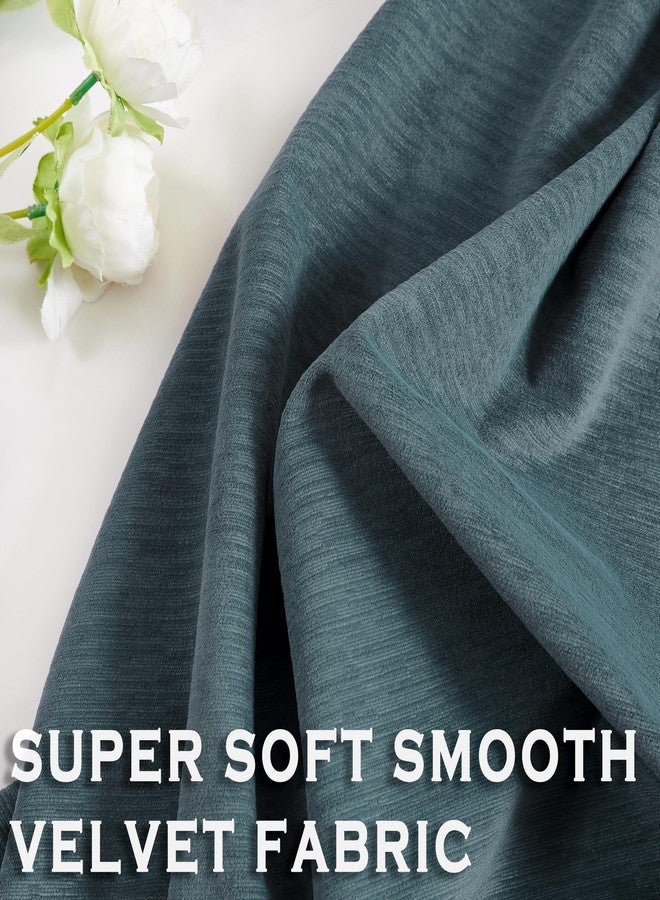 Kayne Studio Soft Velvet Pinch Pleated Curtains, 90 Inch Long Room Darkening Soundproof Thermal Insulated Back Tab Window Treatments Drapes for Living Room, Storm Blue,22 Hooks,2 Panels,40" x 90" - Image 5