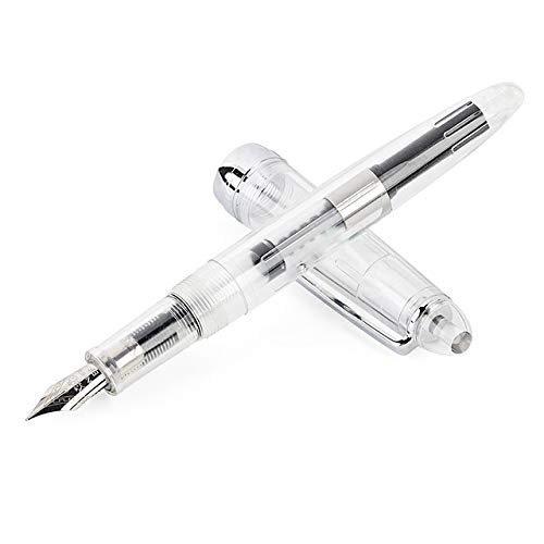 GOLD LEAF Jinhao 992 Student White Transparent Fountain Pen - Image 1