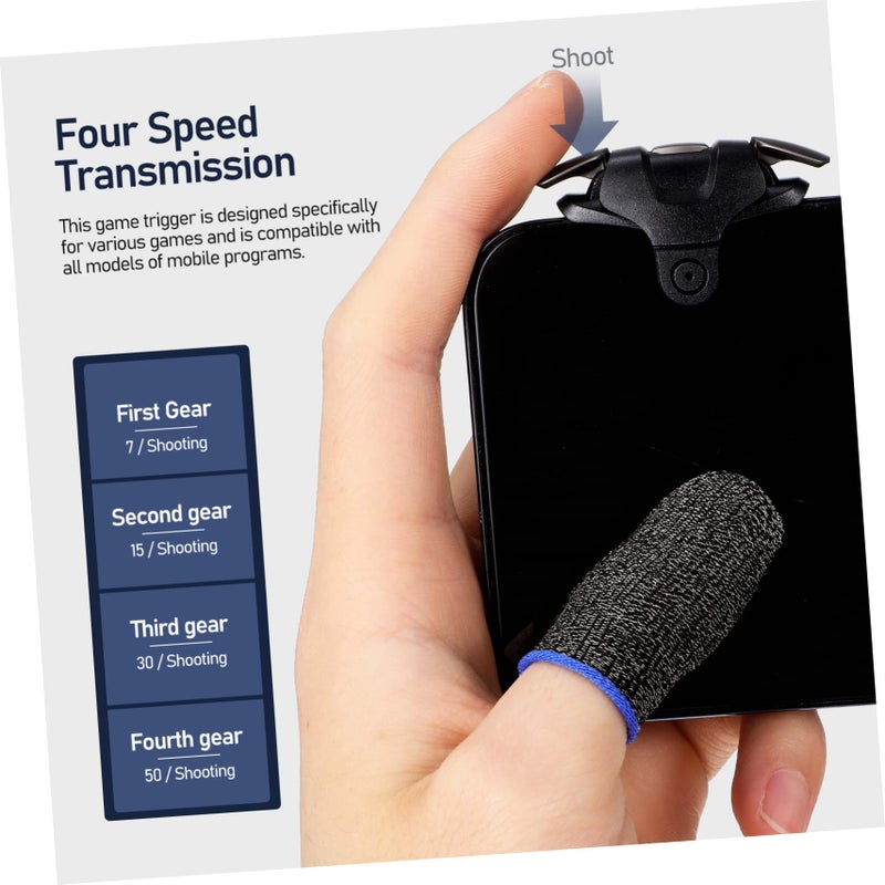 Gaming Finger Sleeves 4 Pcs Set Anti Slip Touchscreen Mobile Game Triggers - Image 4
