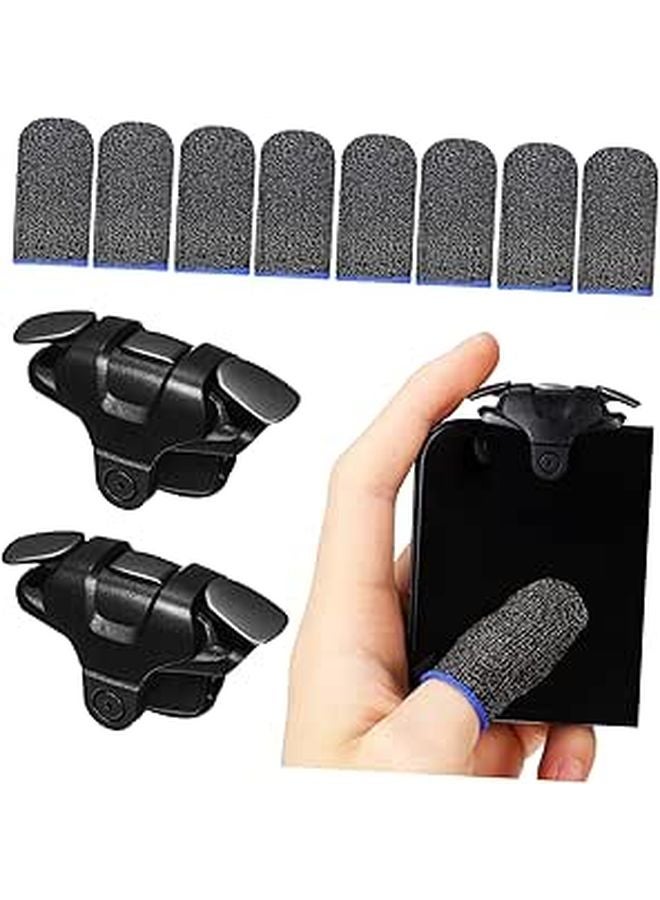 Gaming Finger Sleeves 4 Pcs Set Anti Slip Touchscreen Mobile Game Triggers - Image 1