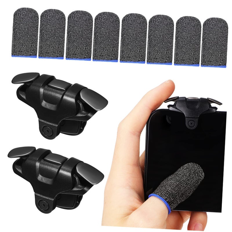 Gaming Finger Sleeves 4 Pcs Set Anti Slip Touchscreen Mobile Game Triggers - Image 2