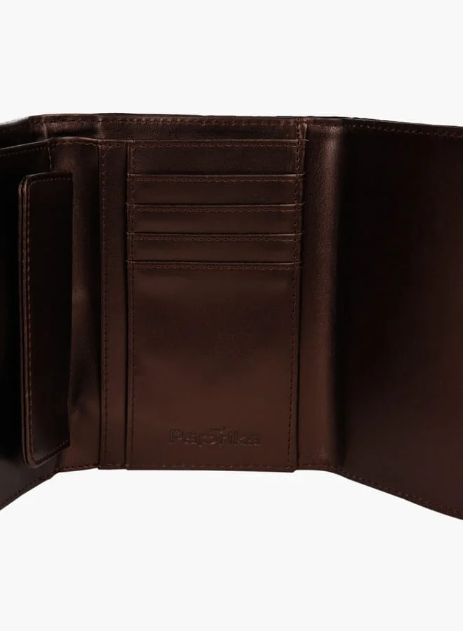 Paprika Women Textured Tri-fold Wallet