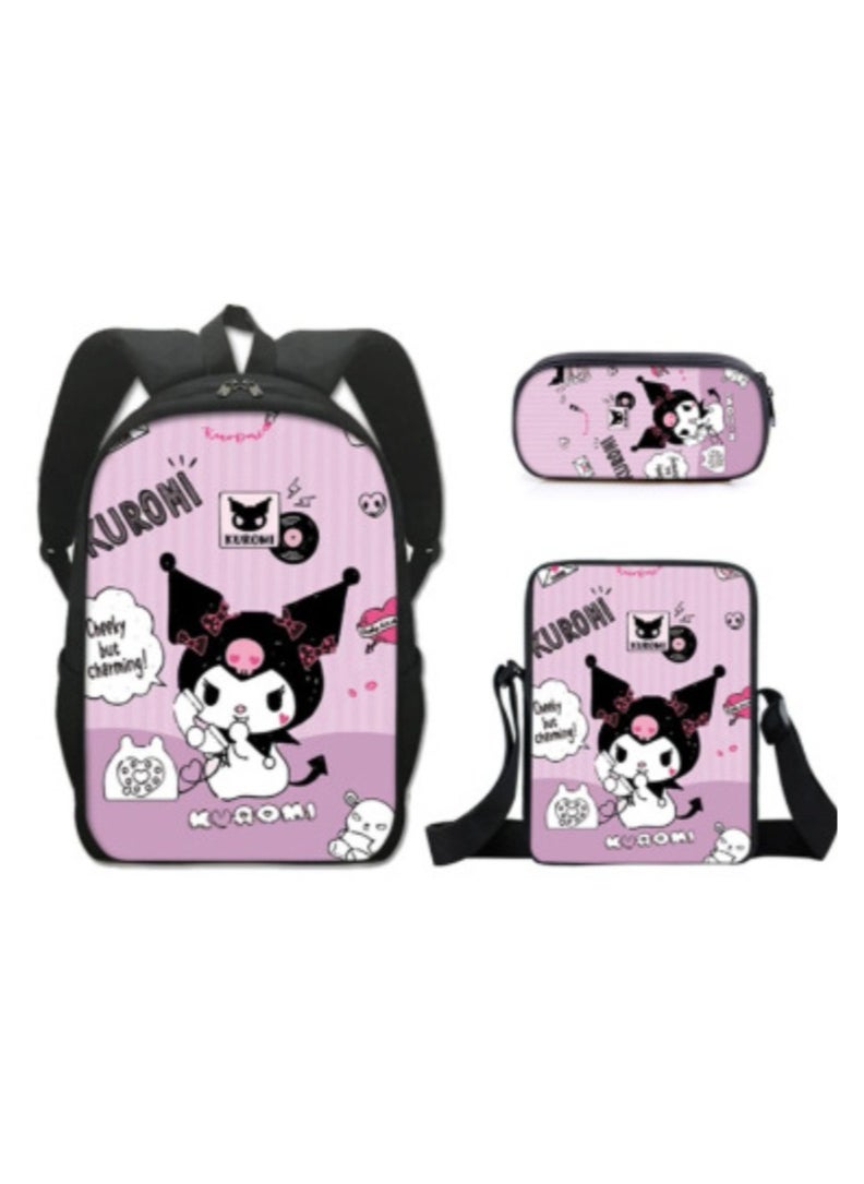 Generic - Cartoon anime backpack for primary and secondary school students, large capacity casual lightweight backpack, cartoon shoulder bag, pencil case, pencil case, and pencil case - Image 1