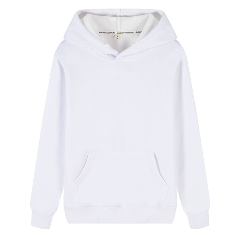 Autumn other cashmere cotton casual spot hooded stereo patch without collar no liner white sweater support printing White 