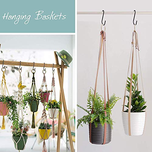 YourGift 10 Pack 4 Inch Heavy Duty S Hooks S Shaped Hooks Hanging Hangers Hooks for Kitchen, Bathroom, Bedroom and Office: Pan, Pot, Coat, Bag, Plants (10 Pack/Black/Large) - Image 5