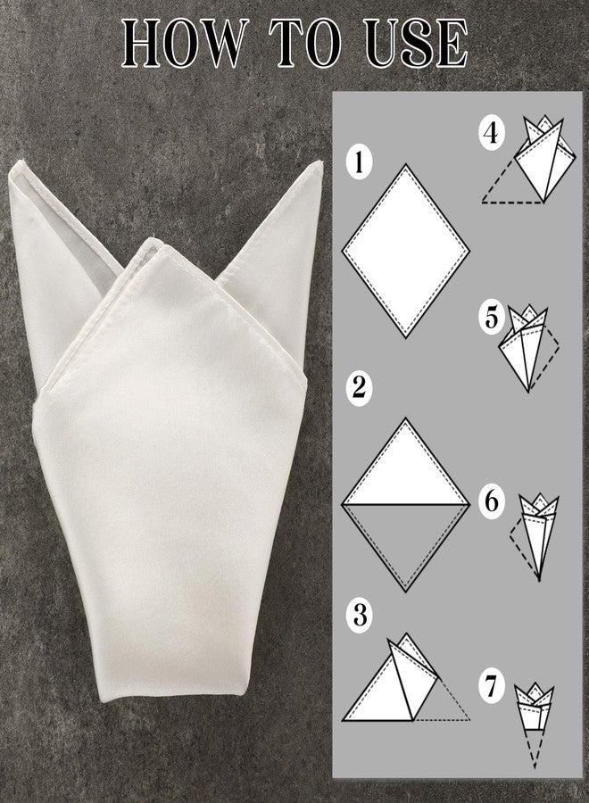 WY LIGHTING LEVEL 2Pcs Men's Handkerchiefs Selected Soft Solid Hankies Suit White Pocket Squares Towel Premium Gents Hankies for Men Women Christmas Father's Day Gifts - Image 4