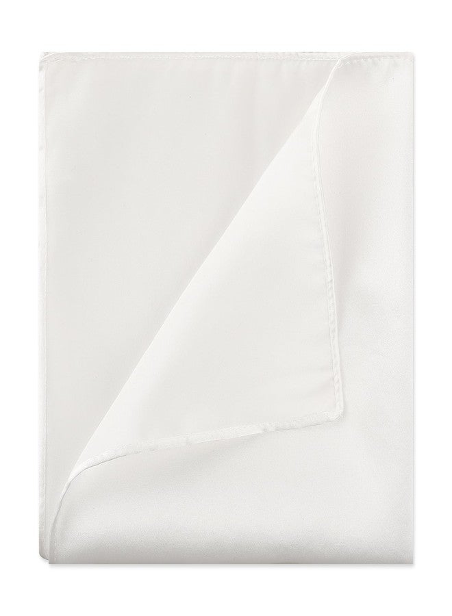 WY LIGHTING LEVEL 2Pcs Men's Handkerchiefs Selected Soft Solid Hankies Suit White Pocket Squares Towel Premium Gents Hankies for Men Women Christmas Father's Day Gifts - Image 1