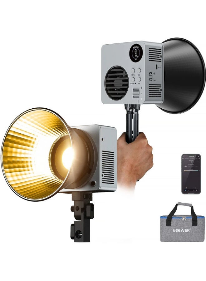 نيوير HB80B 80W Bi-Color Mini COB LED Video Light - Image 1
