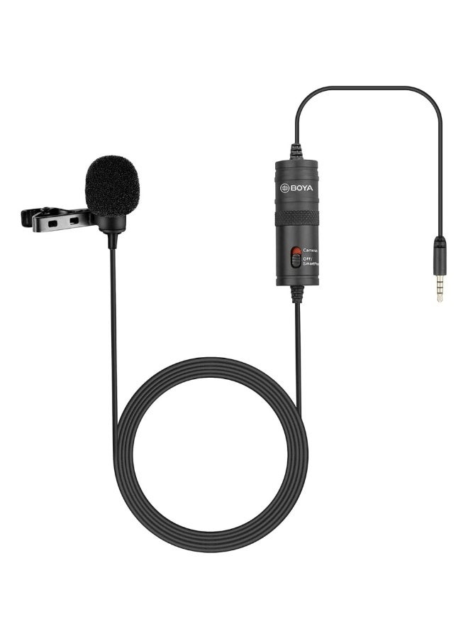 Boya BY-M1 Lavalier Microphone with 3.5mm TRS & TRRS – Clear Sound for Vlogging, Interviews & Live Streaming - Image 1