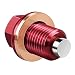 OxyGenie M14 x15 Magnetic Oil Drain Plug 7075 Aluminum CNC Craft with Crush Washer Gaskets Replacement for Ford GM Hyundai KIA and More Select Models - Image 2