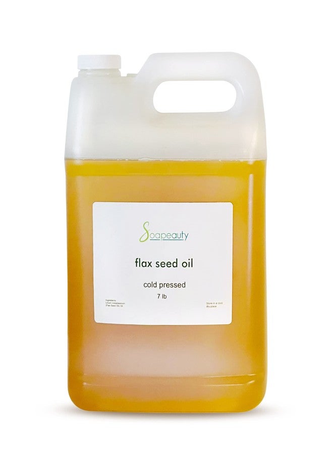 Soapeauty Flax Seed Oil Unrefined Cold Pressed 100% Pure and Natural | for Skin, Hair and DIY Recipes | Source of Omega-3 & ALA | 7 Pounds - Image 1