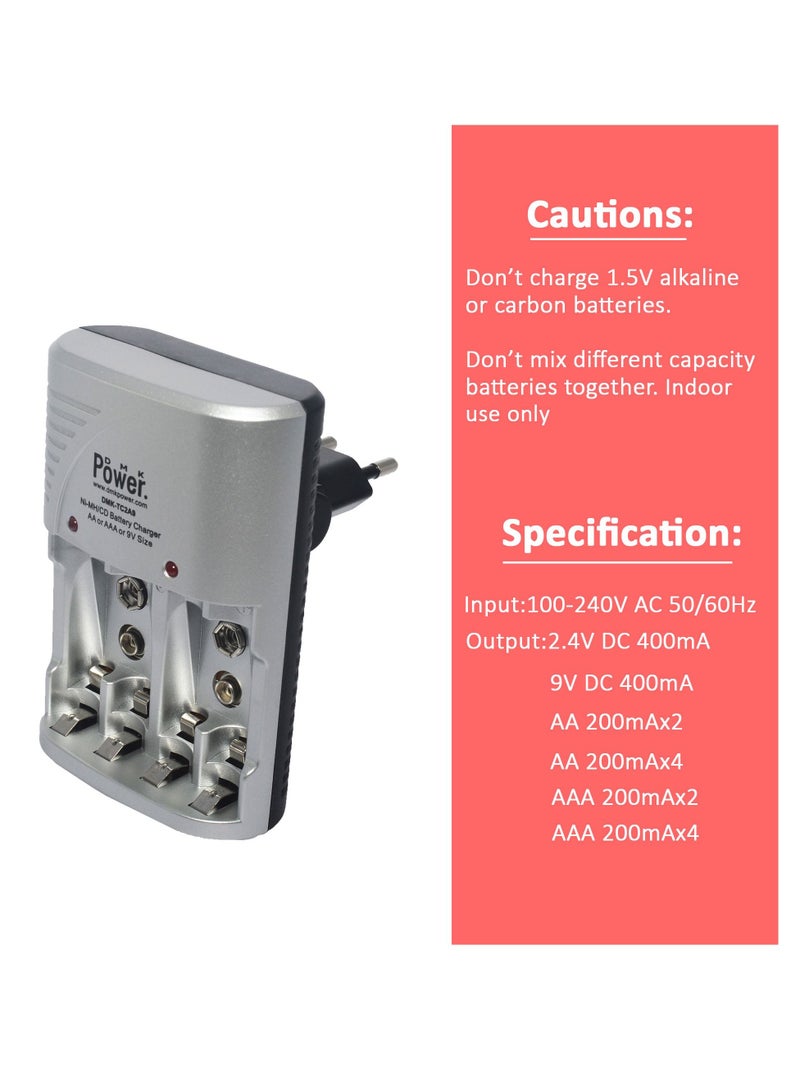 DMK Power 4 pieces  AAA 1100mAh NiMh Battery with Smart Rechargeable Charger - Image 5