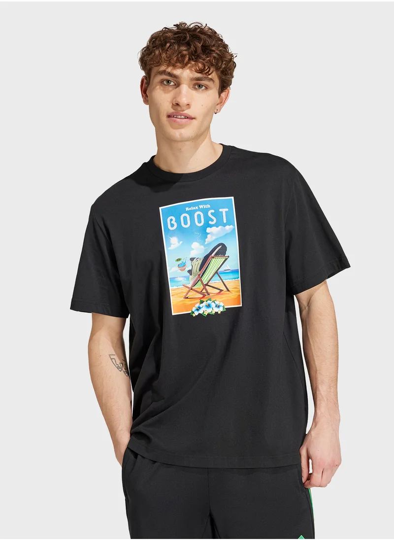 اديداس Boost Graphic T-Shirt