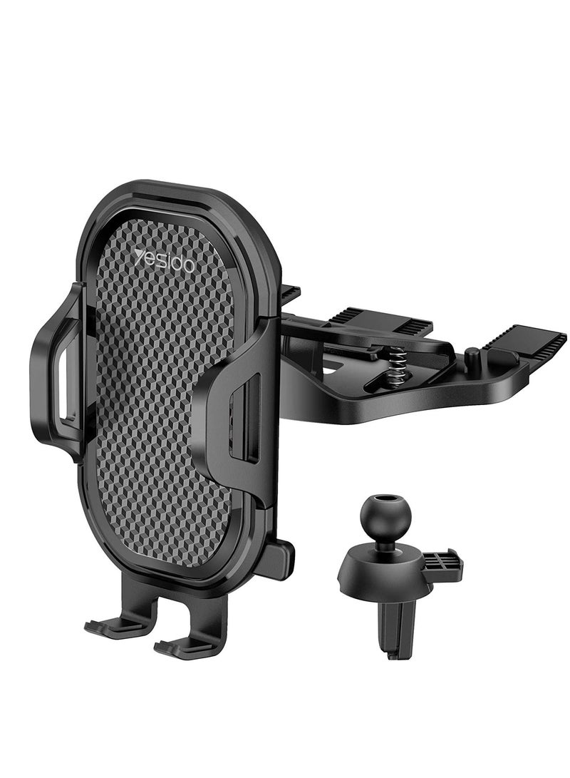 Yesido Universal Air Vent CD Slot Car Cell Phone Holder Compatible with iPhone 12/11Pro/Xs MAX/XR/8, Galaxy S20/S10+/S9 , Phone Mount CD Players - Image 1