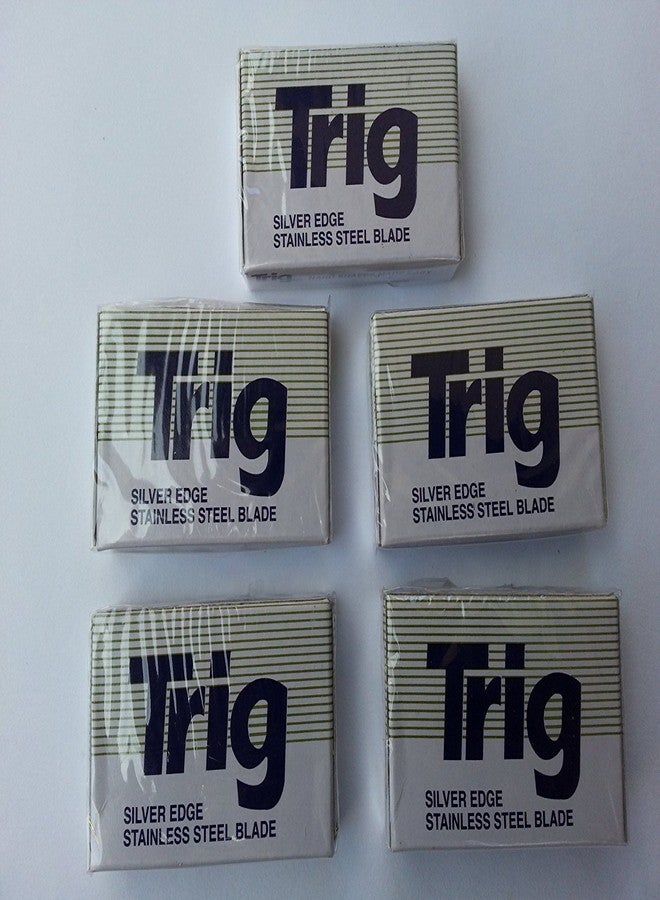 G.B.S TRIG Silver Edge Stainless Double Edge Razor Blades (50 - Image 1