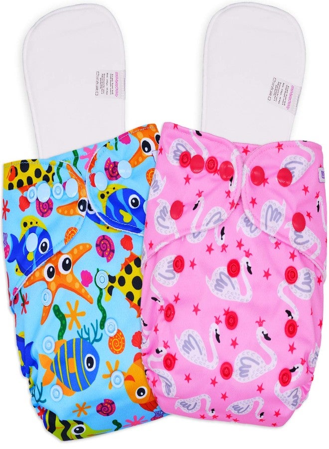 بيمبيكا حفاضات قماشية جيبية للأطفال من بيمبيكا مع حشوات، حفاضات قماشية قابلة لإعادة الاستخدام، حفاضات قابلة للغسل، حفاضات ملائمة، مقاس واحد قابل للتعديل، مناسبة للأطفال الرضع من الجنسين (عبوتان) (حشوتان جافتان متضمنتان) 2XI - Image 1