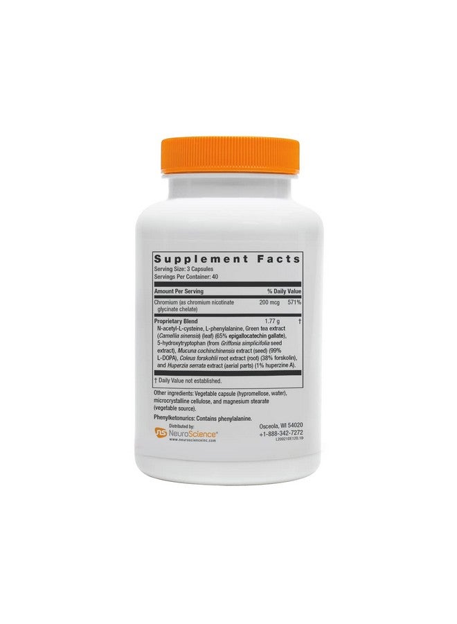 NeuroScience Dietary Supplements for Women & Men with 5 HTP, Huperzine A, Green Tea Extract & More - Daxitrol Essential - Help Maintain Feelings of Satiety & Manage Cravings (120 Capsules) - Image 3