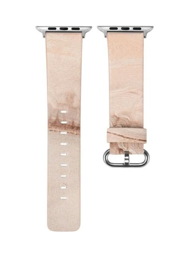 HuHa Marbled Leather Strap for Apple WatchSeries 7/6/SE/5/4/3/2/1 38/40/41mm Light Pink - Image 1