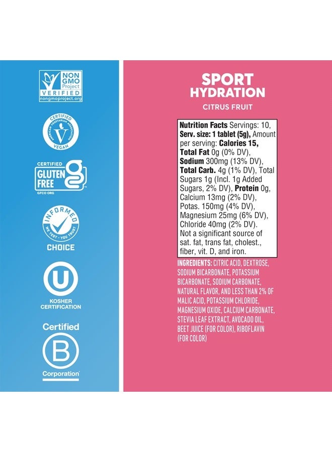 Nuun Sport Electrolyte Tablets for Proactive Hydration, Citrus Fruit, 4 Pack (40 Servings) - Image 5