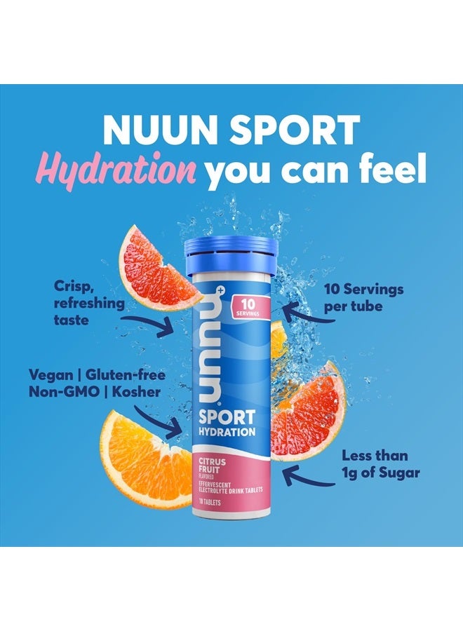 Nuun Sport Electrolyte Tablets for Proactive Hydration, Citrus Fruit, 4 Pack (40 Servings) - Image 2