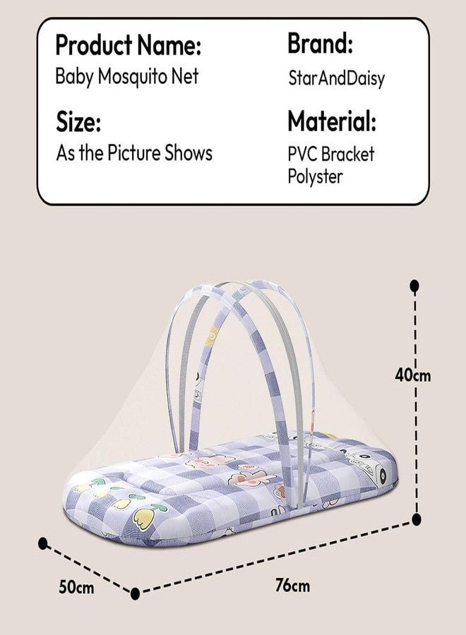StarAndDaisy 3 in 1 Baby Mosquito net/Nest for Sleeping - Mosquito net for Newborn Baby/Soft and Comfortable Bed, Washable Cotton Design for 0-12 Months Baby -Bunny Print - Image 2