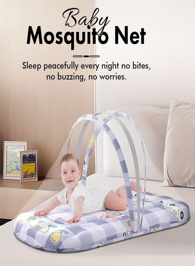 StarAndDaisy 3 in 1 Baby Mosquito net/Nest for Sleeping - Mosquito net for Newborn Baby/Soft and Comfortable Bed, Washable Cotton Design for 0-12 Months Baby -Bunny Print - Image 3