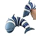 MEIEST Fidget Slug Toy3D Articulated Stretch Shark Stress Reliever Hand Toy Sensory Stress Relief Toys for Adults and Kids Pressure Relieving and AntiAnxiety Office Desk ToysMultiColor - Image 2