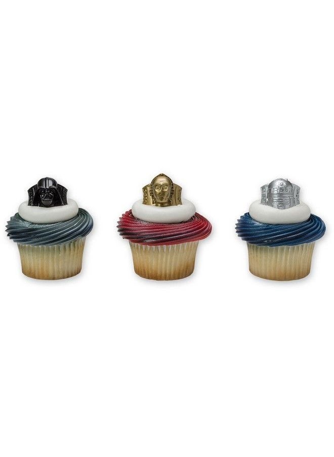DecoPac - Star Wars Darth Vader, R2D2, C3Po Cupcake Rings (24 Count) - Image 1