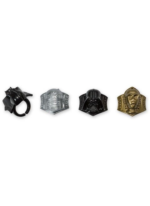 Star Wars Darth Vader, R2D2, C3Po Cupcake Rings (24 Count)