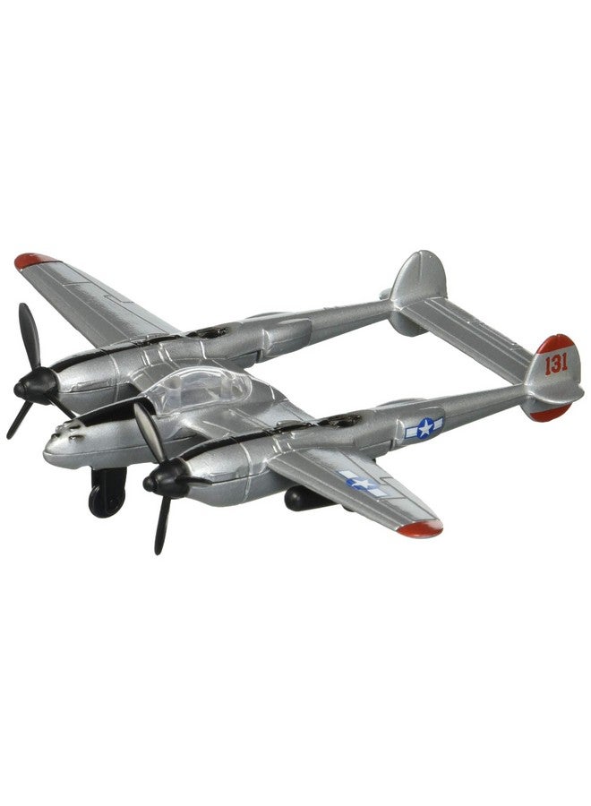 Hot Wings Planes Hot Wings Planes P-38 Lightning with Connectible Runway Die Cast Plane, Grey Die Cast Plane in Aviation Museums Nationwide  - Image 3
