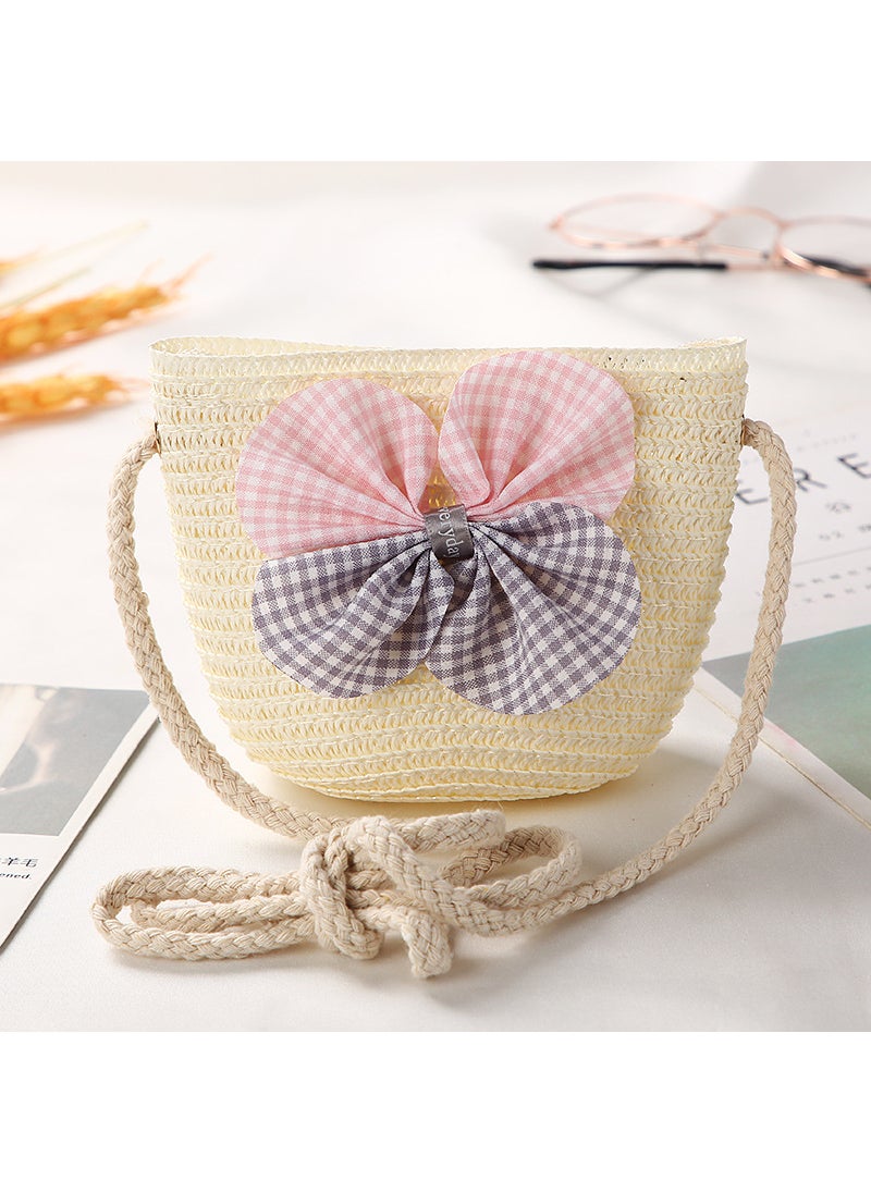 Generic Girls Trendy Crossbody Mini PurseTwo-color bow bag milk White Two-color bow bag milk White 