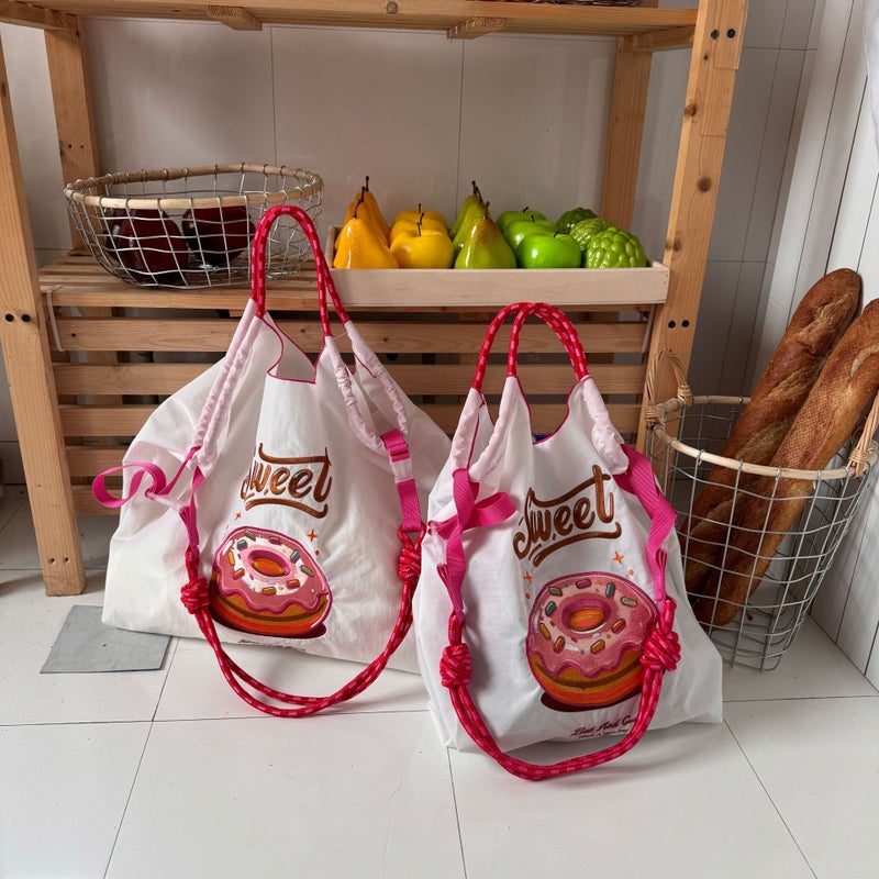 New Embroidered Shopping Bag Beni Dragon Day Bag Capacity Large Capacity Single Shoulder Female Fashion Niche Shopping Summer - Image 3
