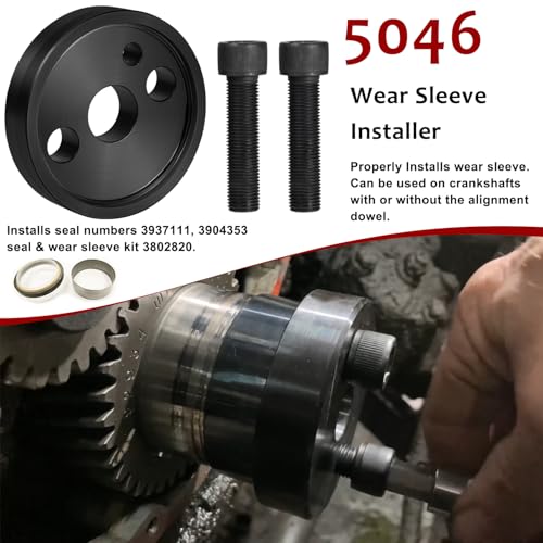 Camoo 1338 Front Cover Crankshaft Seal Installer &5046 Wear Sleeve Installer Tool Kit For Dodge Cummins 3.9L 5.9L 6.7L Replace OE 1338/3824498, 5046/3824500 - Image 5