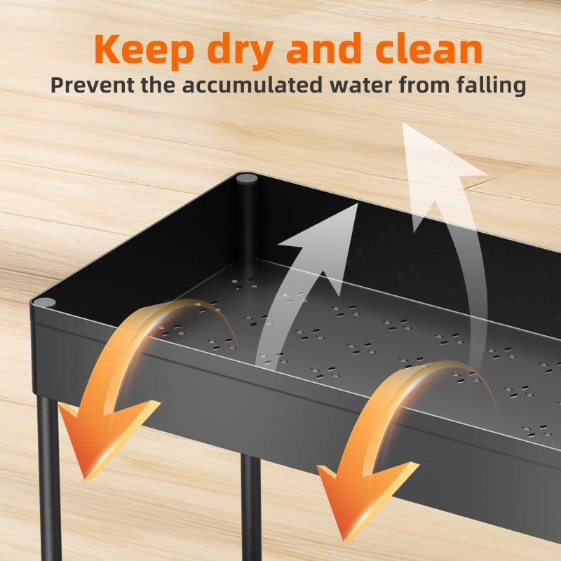 Simple Trending 3 Pack Under Sink Organizer, Pull-Out Cabinet Organizer Drawer, 2 Tier Multi-Purpose Slide Out Storage Shelf for Kitchen Bathroom, Black - Image 5