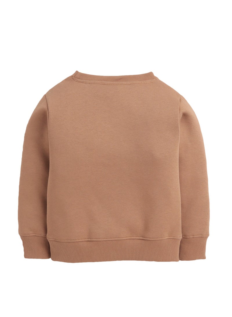 victor and jane Boys' Brown "BEST BOSS EVER" Graphic Sweatshirt - Image 5