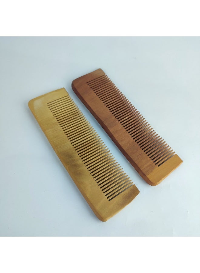 Set of 2 High-Quality Wooden Combs – Helps Reduce Hair Breakage - Image 2
