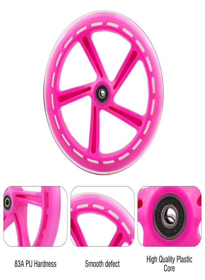 WHEELGOO 8-Inch PU Replacement Wheels 200mm for Razor A5 Kid Youth Adult Kick Scooter, Pack of 2 (Pink) - Image 4
