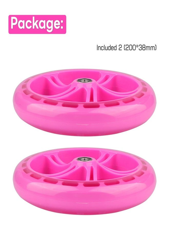 WHEELGOO 8-Inch PU Replacement Wheels 200mm for Razor A5 Kid Youth Adult Kick Scooter, Pack of 2 (Pink) - Image 3