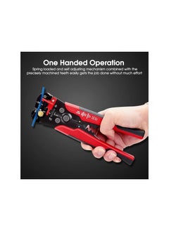 PROMASS promass Multifunctional Cable Wire Stripper Cutter - Cable Cutters, Professional Electrical Wire Stripping Tool, Self-adjusting 8" Automatic Wire Stripper for Electrical Cable Cutting (Red)  - Image 5
